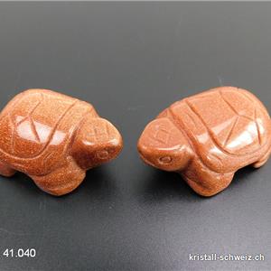 Schildkröte Goldfluss braun, Länge 4 cm