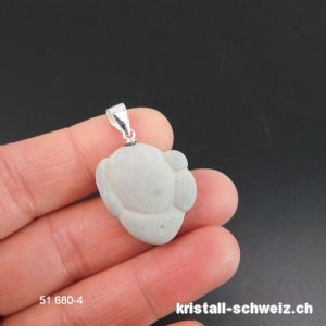 Anhänger Fairy Stone ENGELCHEN an Silberöse. Einzelstück