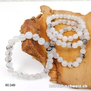 Armband Achat - Dendriten 8 mm elastisch 18,5 cm