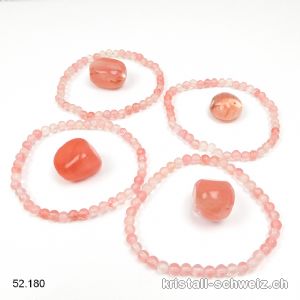 1 Armband Quarz Wassermelone u. 1 Trommelstein GRATIS