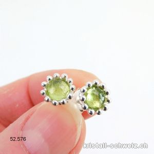 Ohrstecker Peridot 8 mm aus 925er Silber