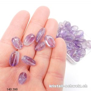 Amethyst Oval gelocht 6 bis 15 mm. AB-Qual. Sonderangebot