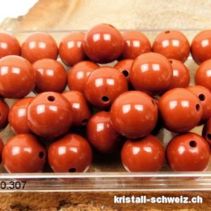 Jaspis rot Kugel gelocht 8 - 8,5 mm