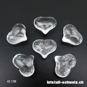 Herz Bergkristall 2,5 x 2 cm