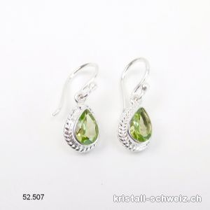 Ohrhänger Peridot facettiert aus 925er Silber