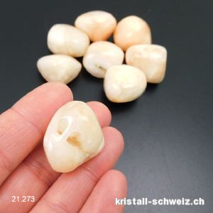 Stilbit irisierende beige-rosa 2 - 2,5 cm / 10 bis 12 Gramm. Größe L