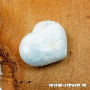 Herz Türkis - Dickit aus Madagaskar 3,7 x 3 cm. Unikat