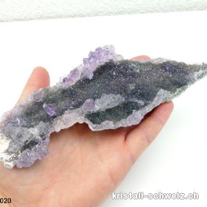 Amethyst - Prasiolith Kristallin aus Brasilien 18 cm. Einzelstück 123 Gramm