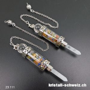 Pendel Chakra und Bergkristall, ca. 8 cm. Sonderangebot