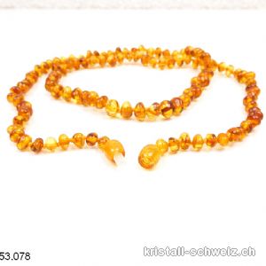 Halskette Bernstein Honig geknüpft 5-8 mm / 60 - 62 cm