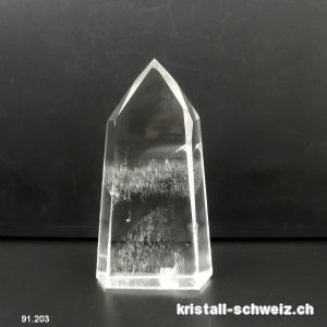 Bergkristall Qualität A poliert, Höhe 10,6 cm. Einzelstück 199 Gramm