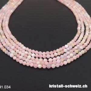 Strang Morganit und Beryll FACETTIERT 3,5 mm / 39 cm