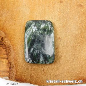 Seraphinit aus Siberien, Kantenstein 3,3 x 2,2 x D. 0,6 cm. Einzelstück