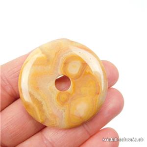 Achat Crazy Lace beige, Donut 4 cm. Einzelstück