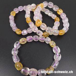 Armband Amethyst hell - Citrin 10-12 mm / 19,5 - 20 cm