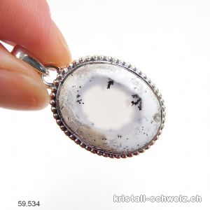 Anhänger dendriten Opal aus Silber 925. Einzelstück