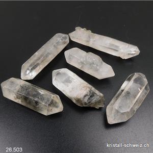 Bergkristall Doppelender roh 3,5 - 5,5 cm/9 - 11 Gramm