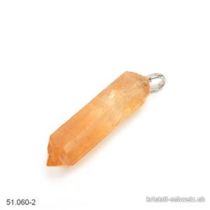 Anhänger Bergkristall Tangerine - Golden Healer 3 cm an Silberöse. Einzelstück