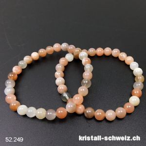 Armband Mondstein gemischt 6,5-7 mm/18 cm. Größe M