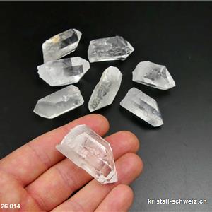 Bergkristall rohe Spitze 3,5 bis 4 cm, 13 - 17 Gramm