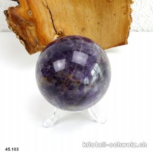 Kugel Amethyst-Quarz Ø 6,1 cm. Einzelstück 320 Gramm