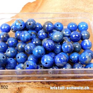 Lapislazuli, Kugel gelocht 6,5 mm