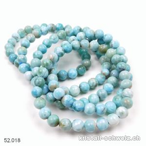 Armband Larimar blau-grün 7,2 mm / 18 cm. Sonderangebot