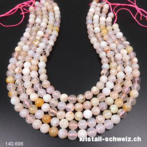 Strang Sakura Achat - Kirschblüten 8,5 mm / 39 cm, ca. 6 Kugeln. Sonderangebot