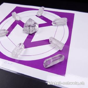 Reiki-Kit mit Salomonsiegel-Pyramid 3D. Einzelstück mit violettem Anthakarana Raster