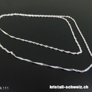 Verdrehte Kette aus 925 Silber, L. 80 cm