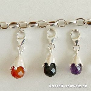 Charm Onyx schwarz und Silber 925