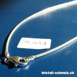 Schlangenkette rund aus 925 Silber, L. 42 cm