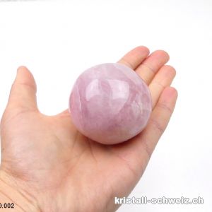Rosenquarz gerundert zum aufstellen Ø 5 - 5,5 cm / 200 bis 230 Gramm