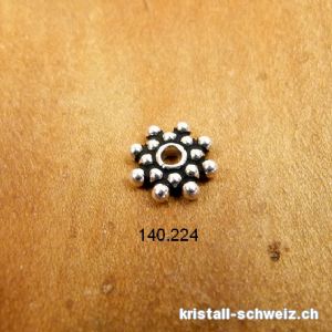 1 Stk. Ethno Blume 10 mm, Zwischenteil 925er Silber