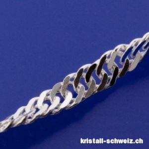 Verdrehte Kette aus 925 Silber, L.42 cm