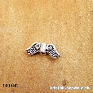 Engelsflügel, Zwischenteil 925er Silber antik 11 x 4,5 mm