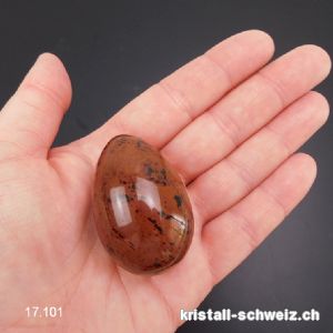 1 YONI Ei Obsidian Mahagoni 4,5 x 3 cm. Grösse L. Ungebohrt. SONDERANGEBOT