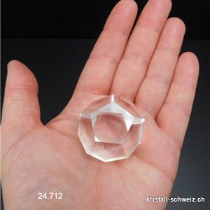 Dodekaeder Bergkristall 2,9 cm. Unikat 42 Gramm