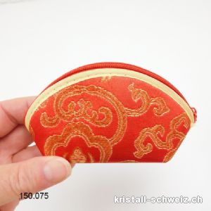 Tasche Halbmond Rot - Gold, mit Reißverschluss. SONDERANGEBOT