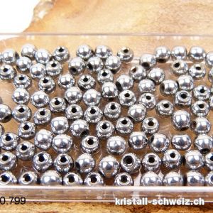 Hämatit hell Kugel gelocht 4 mm 