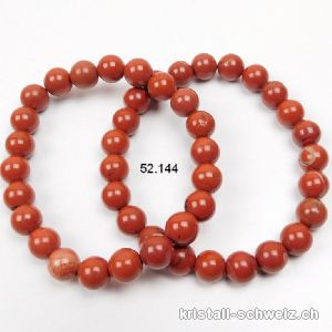 Armband Jaspis ziegel-rot 8 - 9 mm, elastisch 18,5 - 19 cm