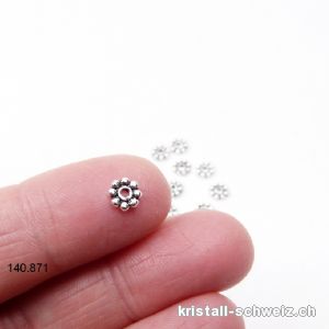 Ethno Blume 5 mm, Zwischenteil 925er Silber