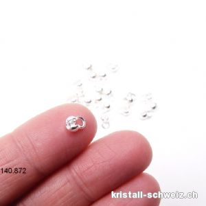 1 Klappkugel 3,5 cm, MIT Öse aus 925 Silber