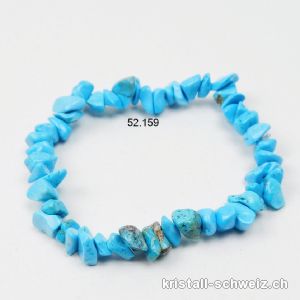 Armband Turkenit - Howlith hellblau, elastisch 17,5 - 18,5 cm. Grösse M. SONDERANGEBOT