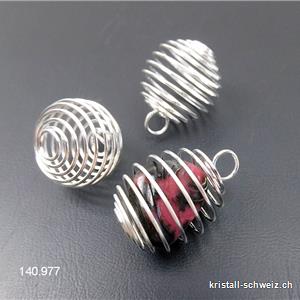 1 Spiral aus Metall für Stein 2 bis 3 cm. Grösse M