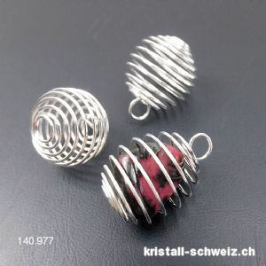 1 Spiral aus Metall für Stein 2 bis 3 cm. Grösse M