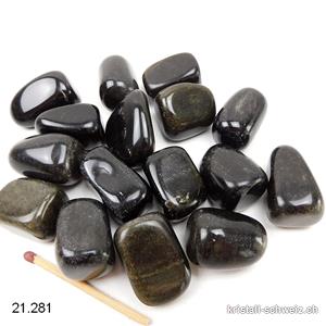 Obsidian gold 2,5 - 3 cm / 17 bis 204 Gramm. Größe L. SONDERANGEBOT