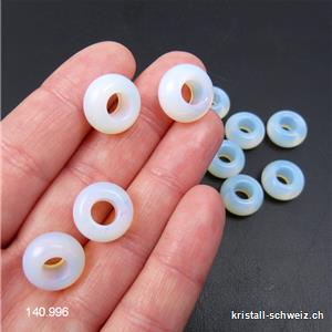 Opalin - Opalglas Rondelle 1,4 x 0,8 cm / Loch 6 mm