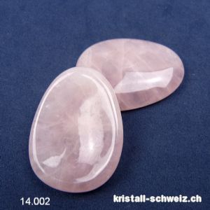 Rosenquarz, Antistress Daumenstein 5 x 3,5 cm. SONDERANGEBOT