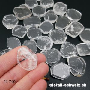 Bergkristall Linse facettiert, 2 - 2,8 cm / 7 bis 10 Gram